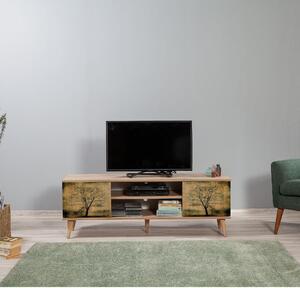 Comoda Tv Truva - TV Stand 6, Stejar Sonoma, 50x40x140 cm