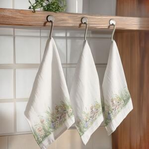 Prosop de bucatarie 45x65 cm bumbac 100%, Tuli cu flori de camp