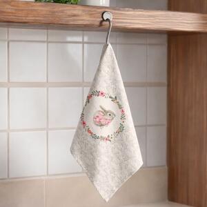 Prosop de bucatarie 45x65 cm bumbac 100%, Cena cu coronita florala
