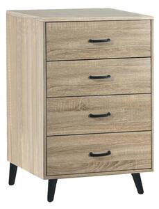 Comoda Adrenile, Natural metal, negru, 80x40x84 cm