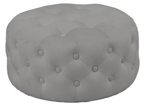 Puf taburet Ferdia catifea, gri, 59x59x28 cm
