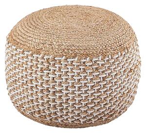 Scaun-pouf Bocca din iuta, Natural, D40x45 cm