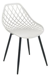 Scaun de gradina Suan picioare metal negru, alb, 56x49x82 cm