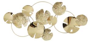 Decoratiune de perete din metal Lacy metal, Auriu, 118x57x5 cm