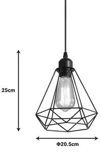 Lustra Jabrey metal, negru, 20x20x100 cm