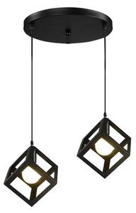 Lustra cu doua lumini Kibe II metal, negru, 48x28 cm