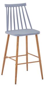 Scaun de bar Aurora I, Gri--Natural, 42x47x99 cm