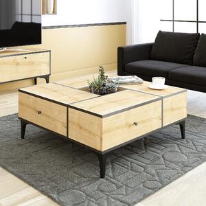 Masuta de cafea Shelfa, Stejar, 105x42x105 cm
