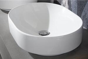 Lavoar baie pe blat alb 55 cm, oval, Geberit VariForm Eliptic