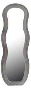 Oglinda decorativa Glinde, cadran catifea, gri, 90x150 cm