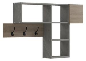 Cuier decorativ Wenia, Imitatie Marmura Sonoma și Bej, Lemn, 99x15x61 cm