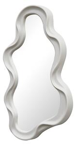 Oglinda decorativa Liquid cu rama, alba, 26x39 cm