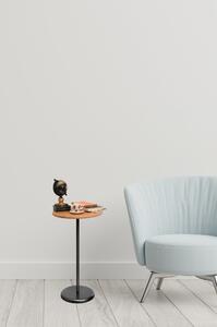 Masuta cafea 1032-3, negru/stejar, metal/lemn, 40x40x75 cm