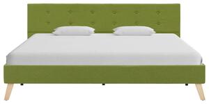 Cadru de pat, verde, 160 x 200 cm, material textil