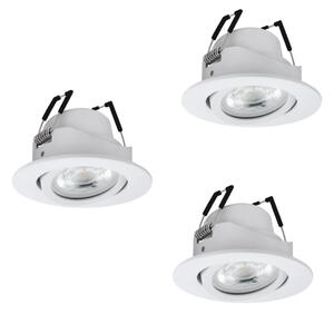 Eglo 902286 - Set 3x spoturi LED RGBW dimmabile încastrate SALICETO-Z, 4,7 W, 230 V, alb