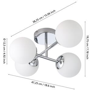 Eglo 902098 - Plafonieră LED aplicată pentru baie CASTROVIDO 4xG9/4,2W/230V IP44 crom