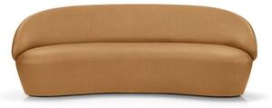 Canapea cu tapițerie din piele EMKO Naïve, 214 cm, maro coniac