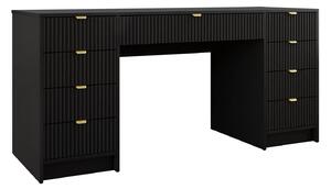 Birou Comfivo Papilio I, Negru, PAL laminat, MDF, 76x154x55cm, 51 kg