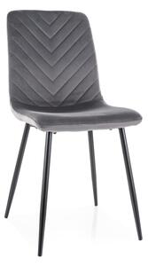 Scaun de masă DAREN VELVET gri