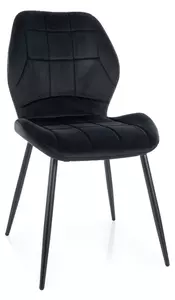 Scaun de dining JAKE VELVET negru