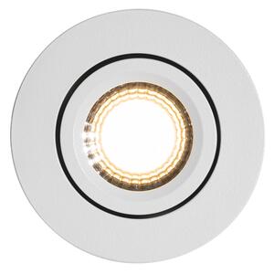 Set de 6 spoturi încastrate albe, înclinabile, 6,5 cm, cu LED inclus IP54, ultra-subțiri - Pupil