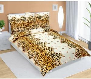 Lenjeria de pat din crep model Leopard, 140 x 200 cm, 70 x 90 cm