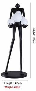Immax 08808XL - Lampă de podea SILUETTE 6xE27/25W/230V 180 cm Human Ball