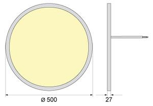 Plafonieră LED SIMEN, 40W/230V, 4000K, IP40, diam. 50 cm, alb, UGR<19
