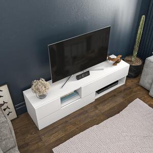 Comoda TV Morton, alb, PAL, 160x37,7x40 cm