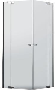 Cabină de duș pătrată Jungborn SETTE 80x80x200 cm profil crom sticlă transparentă