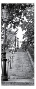 Autocolant pentru ușă Ambiance Parisian Stairs