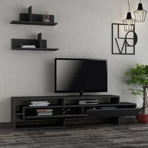 Set mobilier TV gri antracit 180x42 cm Gara - Homitis