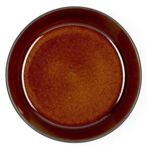 Bol de servire din ceramică și glazură interioară ocru Bitz Mensa, diametru 18 cm, negru
