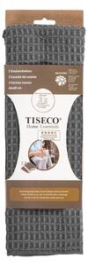Set 2 prosoape din microfibră pentru bucătărie Tiseco Home Studio, 60 x 40 cm, gri