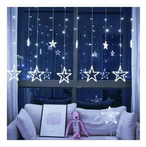 Perdea luminoasa, 138 LED-uri, alb rece, 8 moduri iluminare, telecomanda, intrare USB