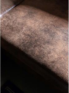 Colțar extensibil din imitație de piele cu șezlong pe partea stângă Miuform Lofty Lilly Vintage, maro