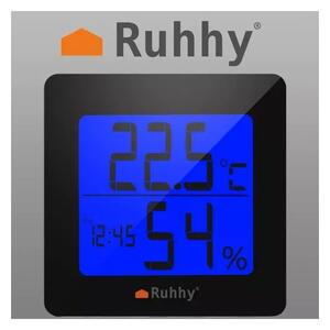 Termometru si higrometru digital 5 in 1, display LCD, semnal sonor, ceas, alarma, calendar