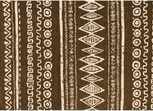 Covor din bumbac Webtappeti Ethnic, 55 x 180 cm, maro-alb