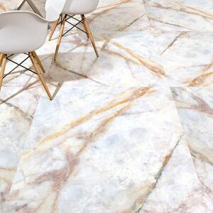 Autocolant pentru podea Ambiance Authentic White Marble, 40 x 40 cm