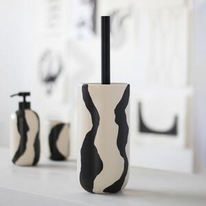 Perie de WC neagră-albă din ceramică Icon – Mette Ditmer Denmark