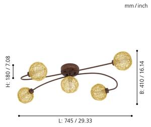 Eglo 97727 - Lustră aplicată LED CARIS 1 5xLED/3W/230V