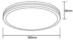Brilliant - Plafonieră LED LASKOS LED/22W/230V, diam. 38 cm, lemn de hevea