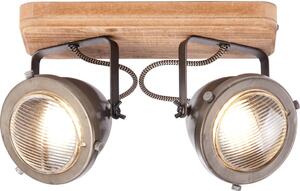 Brilliant - Aplica spot CARMEN WOOD 2xGU10/5W/230V eucalipt