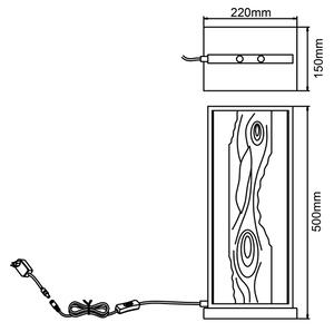Brilliant - Lampă LED de masă CHAUMONT LED/10W/230V lemn de pin