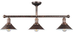 Brilagi - Lustră pe tijă FORGE 3xE27/60W/230V patină/auriu/negru