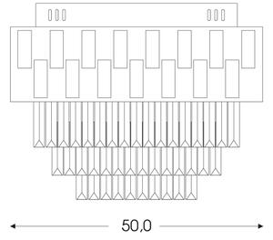 Brilagi - Corp de iluminat de tavan AURELIA 5xE14/40W/230V diam. 50 cm auriu