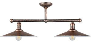 Brilagi - Lustră cu tijă FORGE 2xE27/60W/230V patină/auriu/negru