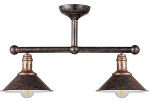 Brilagi - Lustră pe tijă FORGE 2xE27/60W/230V patină/auriu/negru