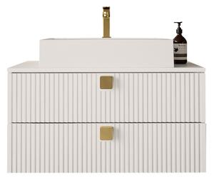 Cabinet atârnat pentru baie Panium, Alb, PAL laminat, MDF, 42x80x46cm