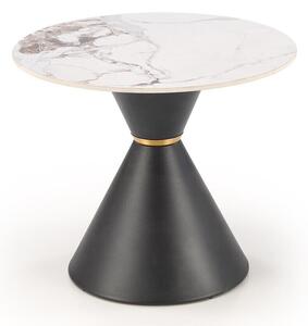 Măsuță de cafea Houston 1810, Marmură albă, Negru, Metal, 51cm, 11.7 kg